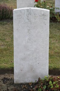 Les Baraques Military Cemetery Sangatte - Chang Ju Chih, 